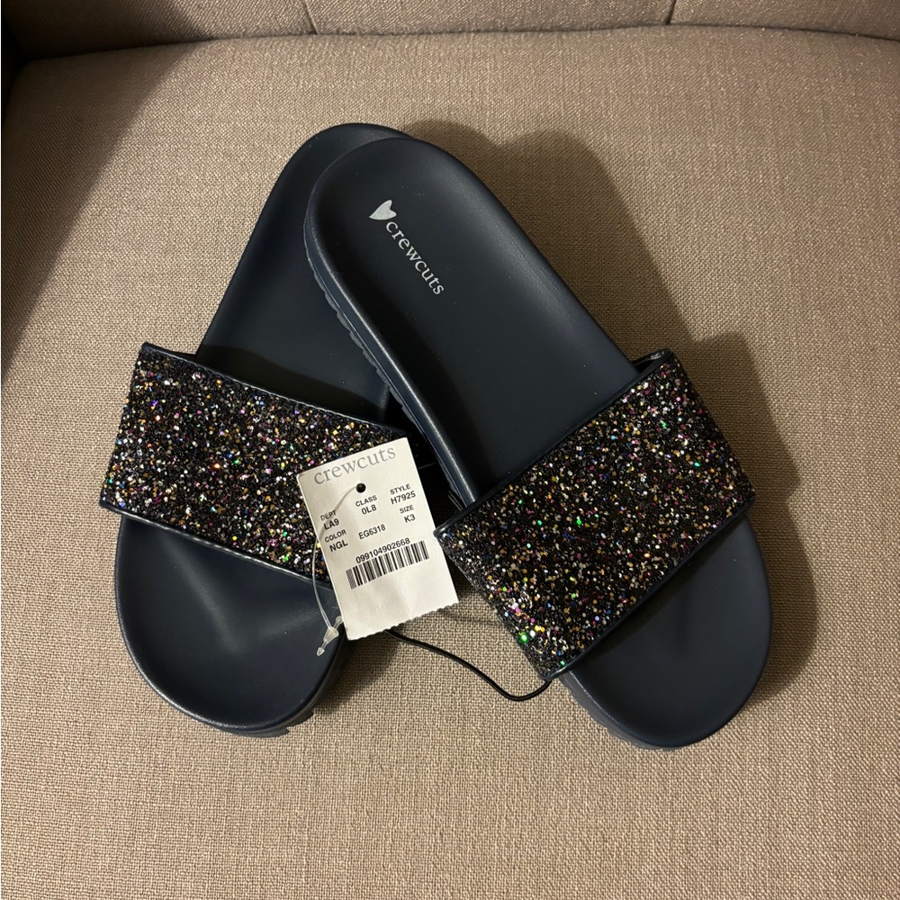 New w/tags Crewcuts slides little girls size 3